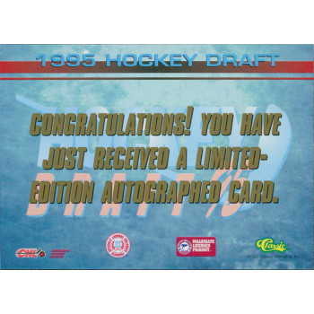 Andrei Petrunin Signed 1995 Classic Draft Auto Hockey Card /5000