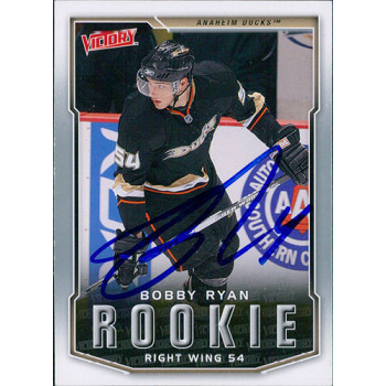 Bobby Ryan Anaheim Ducks Signed 2007-08 UD Victory Card #298 JSA Authenticated