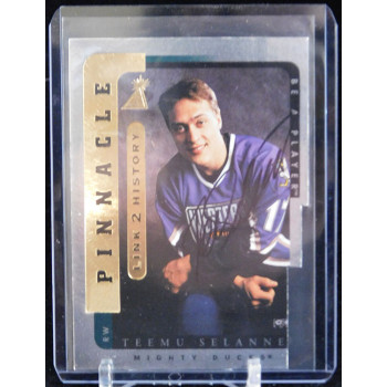 Teemu Selanne Anaheim Ducks Signed 1996-97 Pinnacle Be A Player Silver #LTH-1B