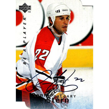 Ronnie Stern Flames Signed 1995-96 Upper Deck Be A Player Die-Cut Card #S79