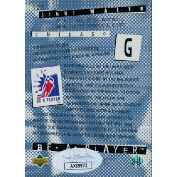 Jimmy Waite 1994-95 Upper Deck Be a Player Signatures #126 JSA Authenticated
