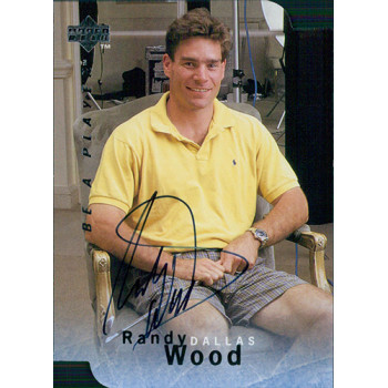 Randy Wood Dallas Stars Signed 1995-96 Upper Deck Be A Player Die Cut Card #S35