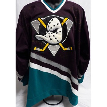Anaheim Mighty Ducks Inaugural Signed Authentic Jersey by 8 JSA Authentic