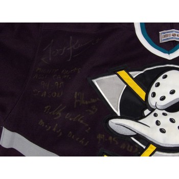 Anaheim Mighty Ducks Inaugural Signed Authentic Jersey by 8 JSA Authentic