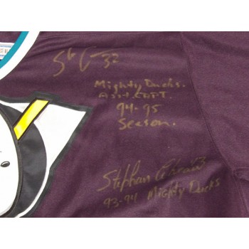 Anaheim Mighty Ducks Inaugural Signed Authentic Jersey by 8 JSA Authentic