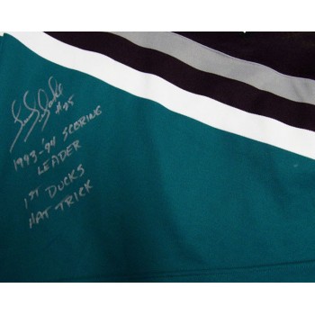 Anaheim Mighty Ducks Inaugural Signed Authentic Jersey by 8 JSA Authentic