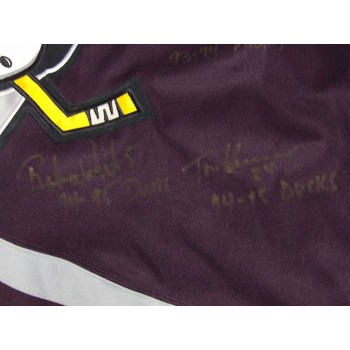 Anaheim Mighty Ducks Inaugural Signed Authentic Jersey by 8 JSA Authentic
