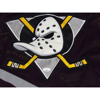 Anaheim Mighty Ducks Inaugural Signed Authentic Jersey by 8 JSA Authentic