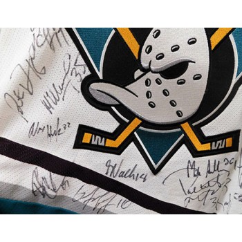 Anaheim Mighty Ducks 1995-96 Team Signed Replica Jersey JSA Authenticated
