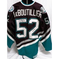 Peter Leboutillier Anaheim Ducks Signed CCM Authentic Jersey JSA Authenticated