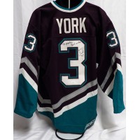 Jason York Anaheim Ducks Signed CCM Authentic Jersey JSA Authenticated