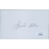 Keith Allen Philadelphia Flyers Signed 3x5 Index Card JSA Authenticated