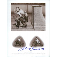 Johnny Bower Toronto Maple Leafs Signed 5.5x7.25 Card Stock Promo JSA Authenticated