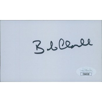 Bob Clarke Philadelphia Flyers Signed 3x5 Index Card JSA Authenticated