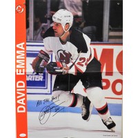 David Emma New Jersey Devils Signed 16.5x21.5 Folded Poster JSA Authenticated