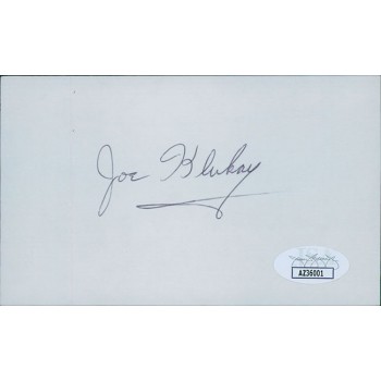 Joe Klukay Toronto Maple Leafs Signed 3x5 Index Card JSA Authenticated
