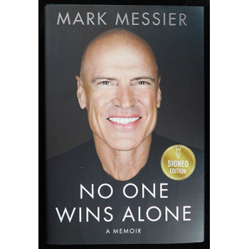 Mark Messier Signed No One Wins Alone First Edition Hardcover Book JSA Authentic