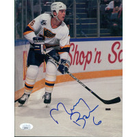 Murray Baron St. Louis Blues Signed 8x10 Cardstock Photo JSA Authenticated Kinks