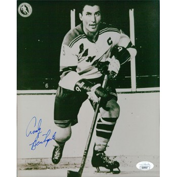 Andy Bathgate New York Rangers Signed 8x10 Glossy Photo JSA Authenticated