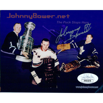 Johnny Bower Toronto Maple Leafs Signed 4x5 Promo Glossy Photo JSA Authenticated Johnny Bower Toronto Maple Leafs Signed 4x5 Promo Glossy Photo JSA Authenticated