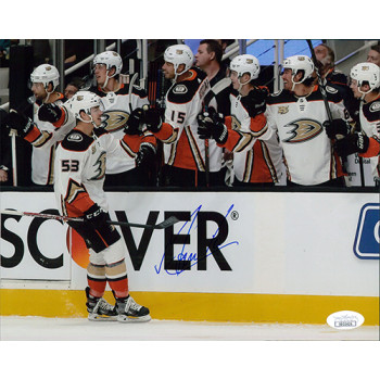 Maxime Comtois Anaheim Ducks Signed 8x10 Matte Photo JSA Authenticated