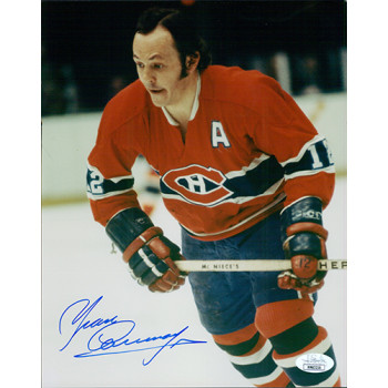 Yvan Cournoyer Montreal Canadiens Signed 8x10 Glossy Photo JSA Authenticated