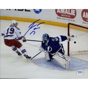 Jesper Fast New York Rangers Signed 8x10 Matte Photo PSA Authenticated
