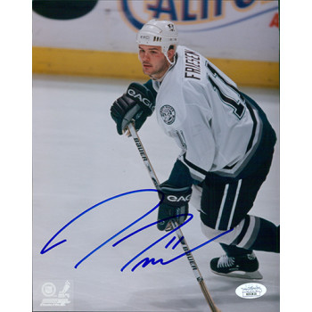 Jeff Friesen Anaheim Mighty Ducks Signed 8x10 Glossy Photo JSA Authenticated