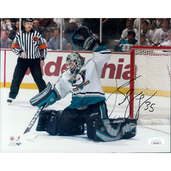 Jean-Sebastien Giguere Anaheim Mighty Ducks Signed 8x10 Photo JSA Authenticated Jean-Sebastien Giguere Anaheim Mighty Ducks Signed 8x10 Photo JSA Authenticated