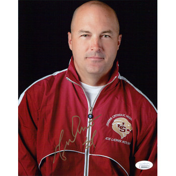 Guy Hebert Anaheim Mighty Ducks Signed 8x10 Matte Photo JSA Authenticated