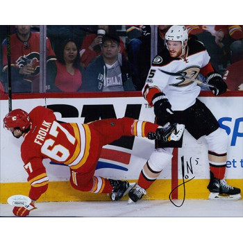 Korbinian Holzer Anaheim Ducks Signed 8x10 Matte Photo JSA Authenticated