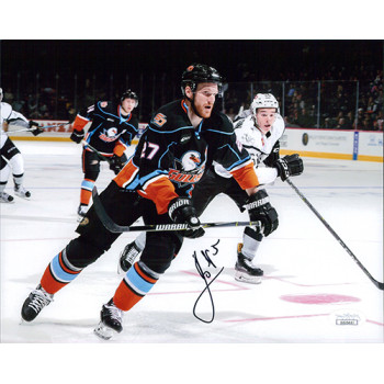 Korbinian Holzer San Diego Gulls Signed 8x10 Matte Photo JSA Authenticated