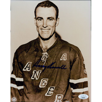 Harry Howell New York Rangers Signed 8x10 Glossy Photo JSA Authenticated Harry Howell New York Rangers Signed 8x10 Glossy Photo JSA Authenticated