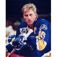 Brett Hull St. Louis Blues Signed 8x10 Glossy Photo JSA Authenticated