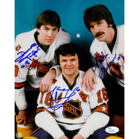 Los Angeles Kings Triple Crown Line Signed 8x10 Photo by Dave Taylor, Marcel Dionne and Charlie Simmer JSA Authenticated
