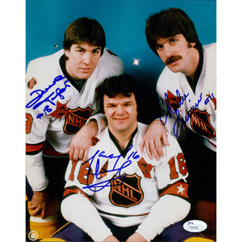 Los Angeles Kings Triple Crown Line Signed 8x10 Photo by Dave Taylor, Marcel Dionne and Charlie Simmer JSA Authenticated