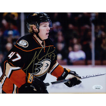 Hampus Lindholm Anaheim Ducks Signed 8x10 Matte Photo JSA Authenticated