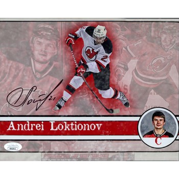 Andrei Loktionov New Jersey Devils Signed 8x10 Matte Photo JSA Authenticated