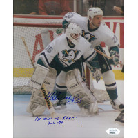 Mikhail Shtalenkov Mighty Ducks Signed 8x10 Glossy Photo JSA Authenticated
