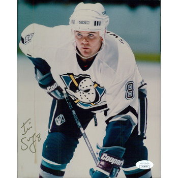 Tim Sweeney Anaheim Mighty Ducks Signed 8x10 Glossy Photo JSA Authenticated Tim Sweeney Anaheim Mighty Ducks Signed 8x10 Glossy Photo JSA Authenticated