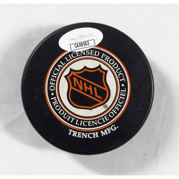 Shawn Antoski Anaheim Mighty Ducks Signed Hockey Puck JSA Authenticated