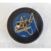 Jim Carey Washington Capitals Signed Hockey Puck JSA Authenticated