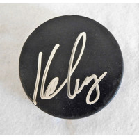 Keith Carney Signed Blank Hockey Puck JSA Authenticated