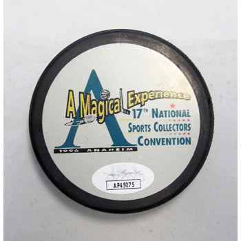 Paul Kariya Anaheim Mighty Ducks Signed Hockey Puck JSA Authenticated