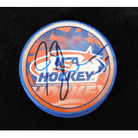Jamie Langenbrunner Team USA Signed Hockey Puck JSA Authenticated