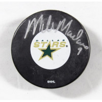 Mike Modano Dallas Stars Signed Hockey Puck JSA Authenticated Smudged