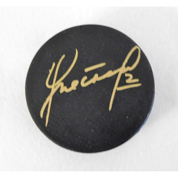 Stan Neckar Signed Blank Hockey Puck JSA Authenticated