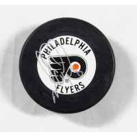 Mark Recchi Philadelphia Flyers Signed Hockey Puck JSA Authenticated