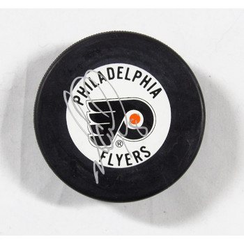 Mark Recchi Philadelphia Flyers Signed Hockey Puck JSA Authenticated