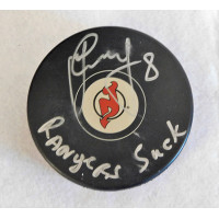 Dainius Zubrus New Jersey Devils Signed Hockey Puck JSA Authenticated